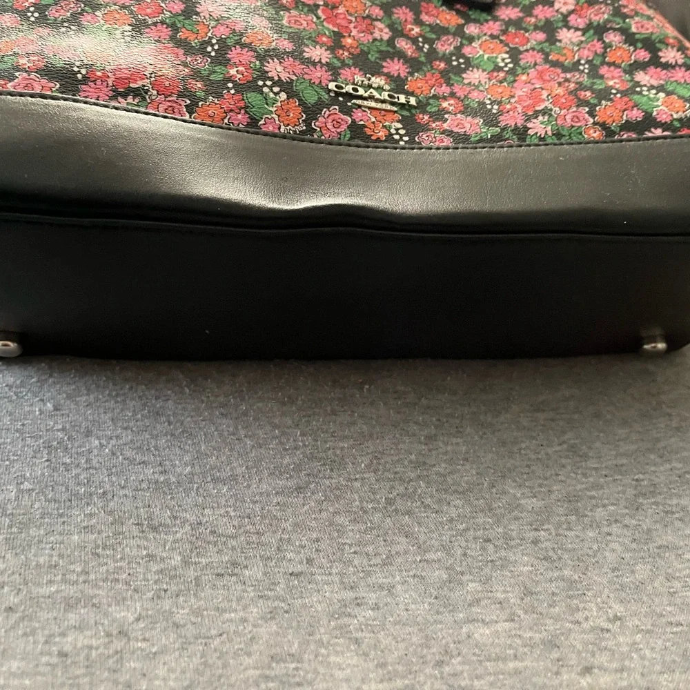 Leather coach purse floral spring - Picture 2 of 9